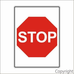 Stop Sign In Rectangle