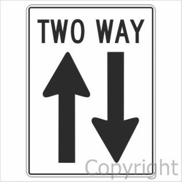 Two Way Sign W/ Arrows
