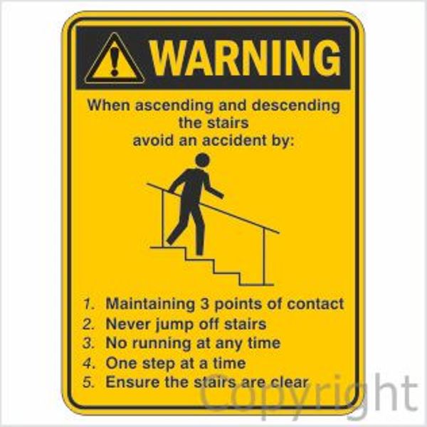 Warning When Ascending And Descending etc. Sign