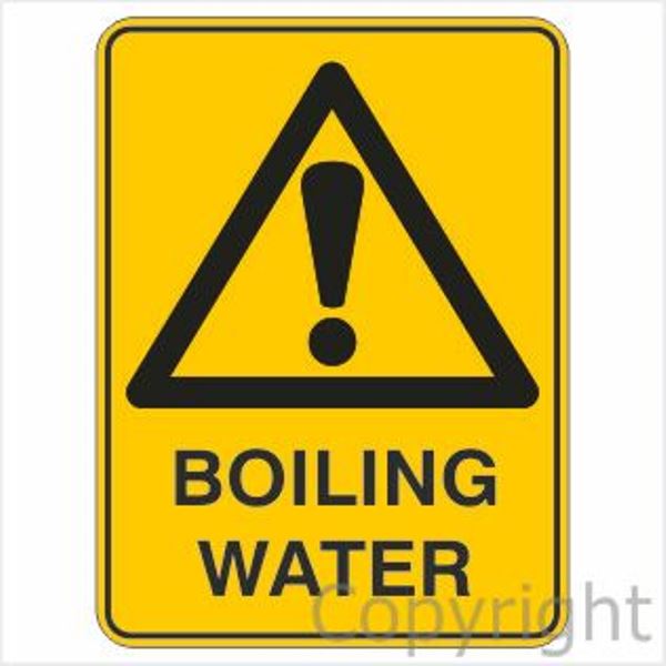Warning Boiling Water Sign