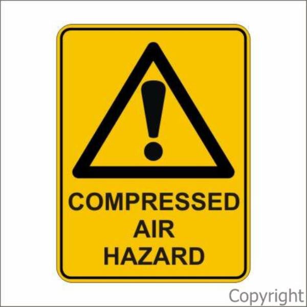 Warning Compressed Air Hazard Sign