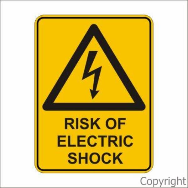 Warning Risk Of Electric Shock Sign