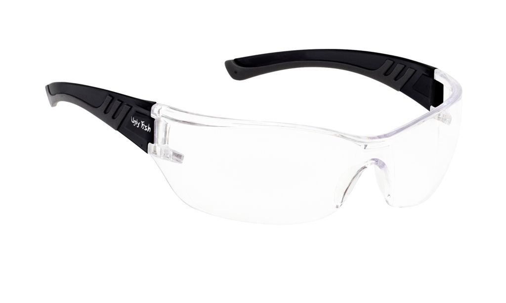 Commando RS1414 Matt Black/Clear Safety Glasses
