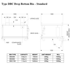 DBC Drop Bottom Bins
