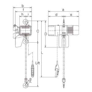 ER2 Series Electric Chain Hoist - Dual Speed with Inverter