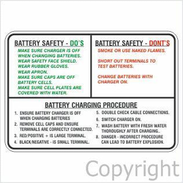 Battery Safety Do's Don'ts & Charging Procedure