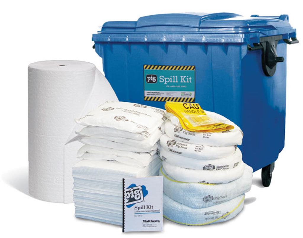 Oil Spill Kit in Extra Large Mobile Container 660 Litre