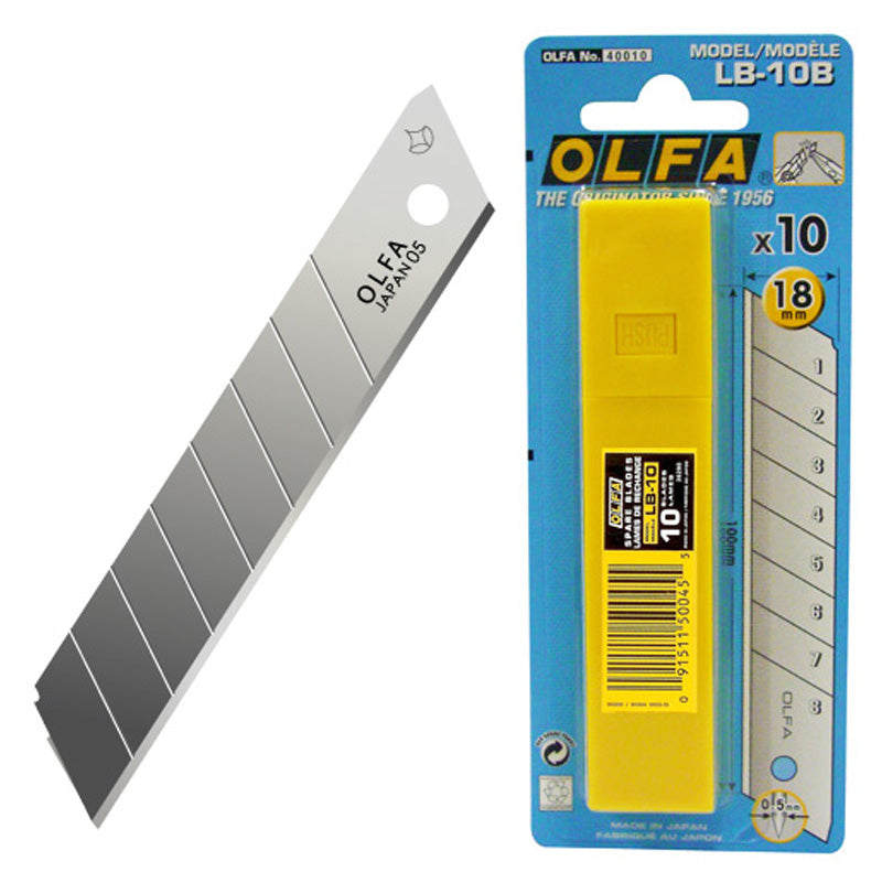 Olfa Large Snap Cutter Blades LB10B - Tube 10