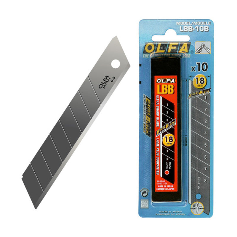 Olfa Large Ultra Sharp Snap Cutter Blades LBB10B - Tube 10