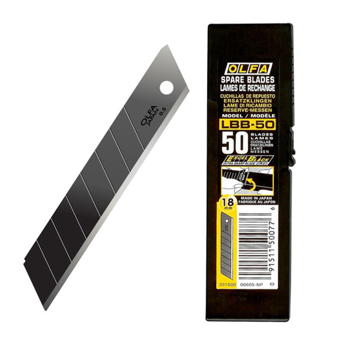 Olfa Large Ultra Sharp Snap Cutter Blades LBB50 - Tube 50
