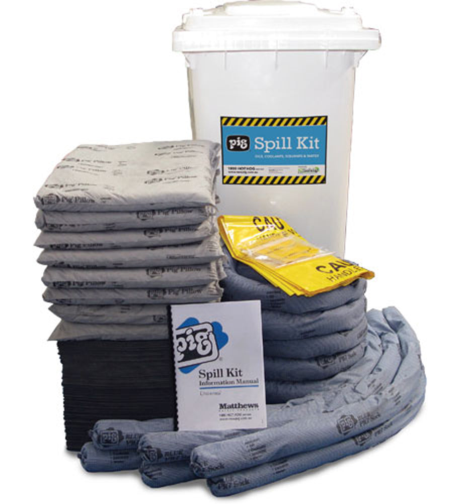 Universal Spill Kit in Large Mobile Spill Kit Container 240 Litre