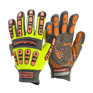 Contego HiVis Work Gloves Mechanics IP+ With Impact Protection Glove